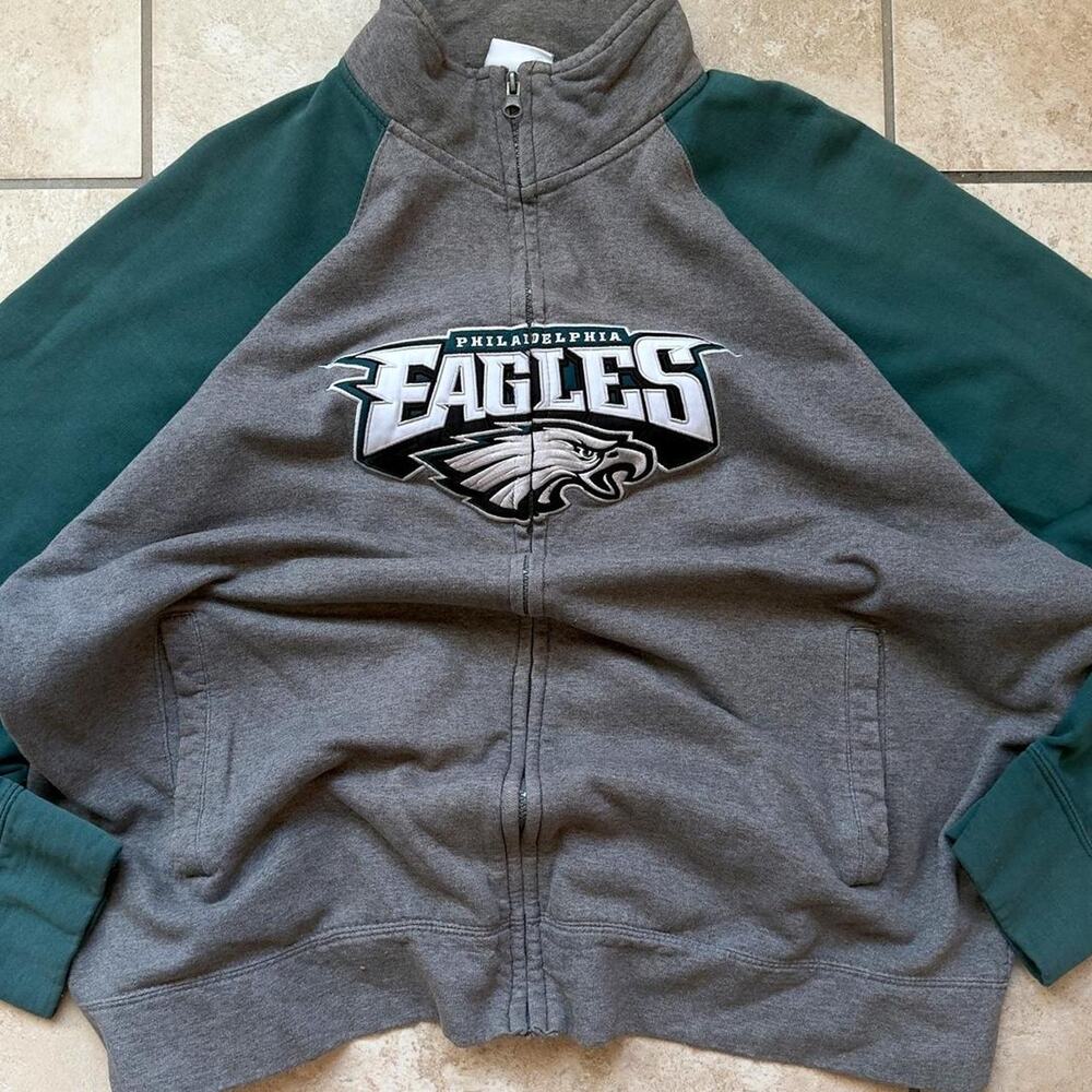 NFL Team Apparel Philadelphia Eagles Zip Up Jacket - Size XL